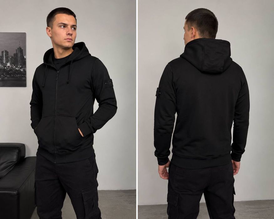 ЗНИЖКА!!! Зіп-худі Stone Island Black Ghost, зипка Stone Island