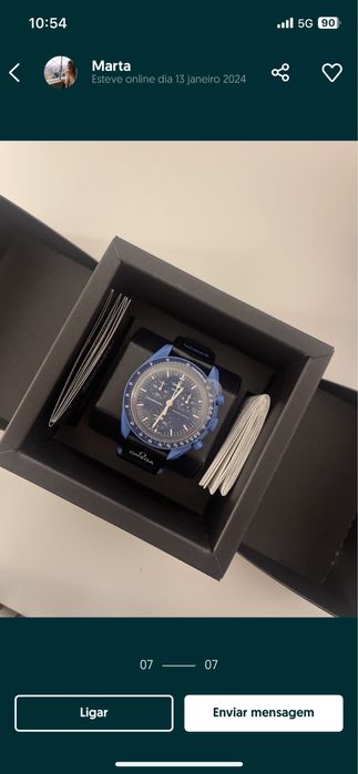 Relógio Swatch x Omega Mission to Neptuno novo na caixa