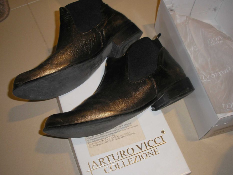 Botki skóra naturalna ARTURO VICCI rozm.40