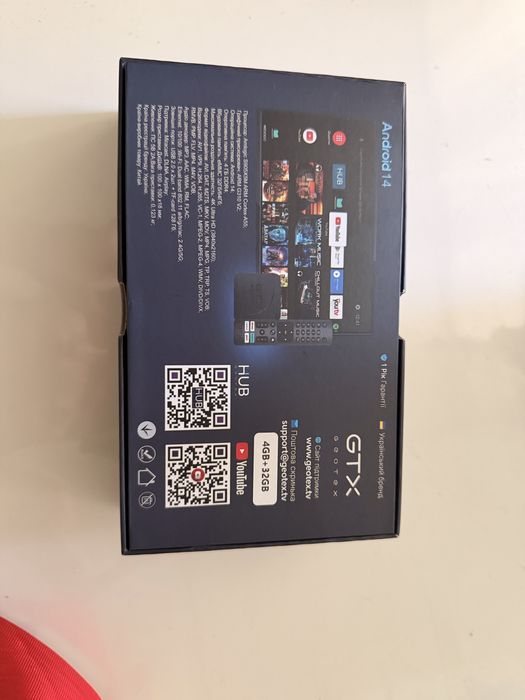 Смарт ТВ Android медіаплеєр 4К Geotex GTX-R12 4/32GB