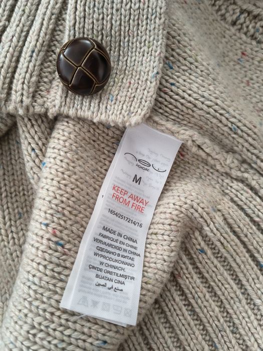 Sweter męski rozpinany , gruby splot