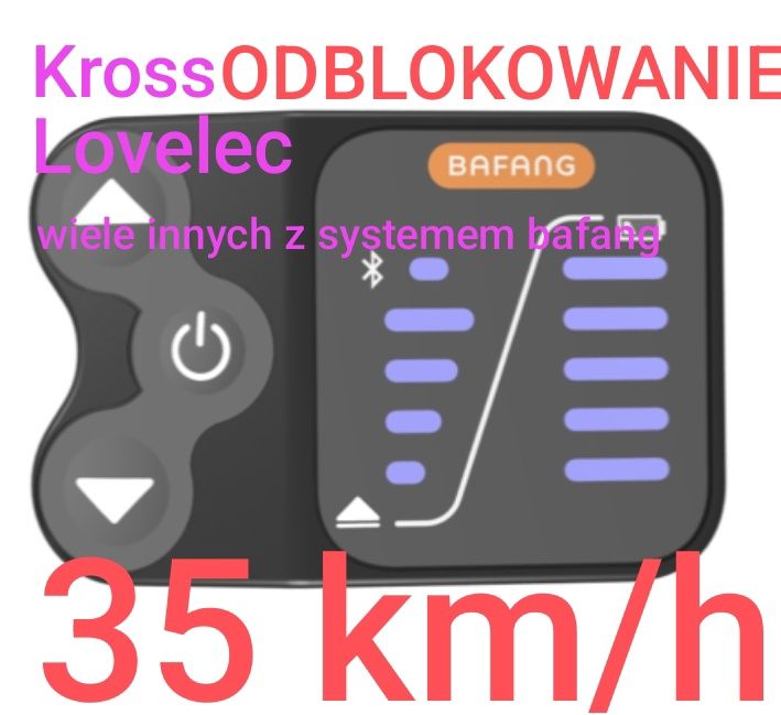 Rower elektryczny Kross odblokowanie Bafang.