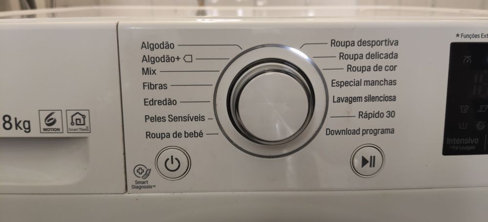 Máquina de lavar roupa LG direct drive 8kg 1400rpm A+++ como nova fazemos entrega e instalação na sua casa.