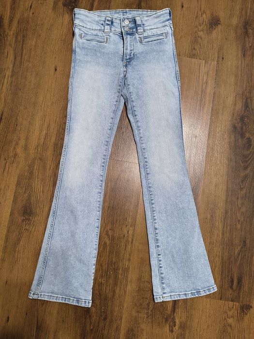 Spodnie jeansowe,dzwony,prawie nie noszone H&M 152cm