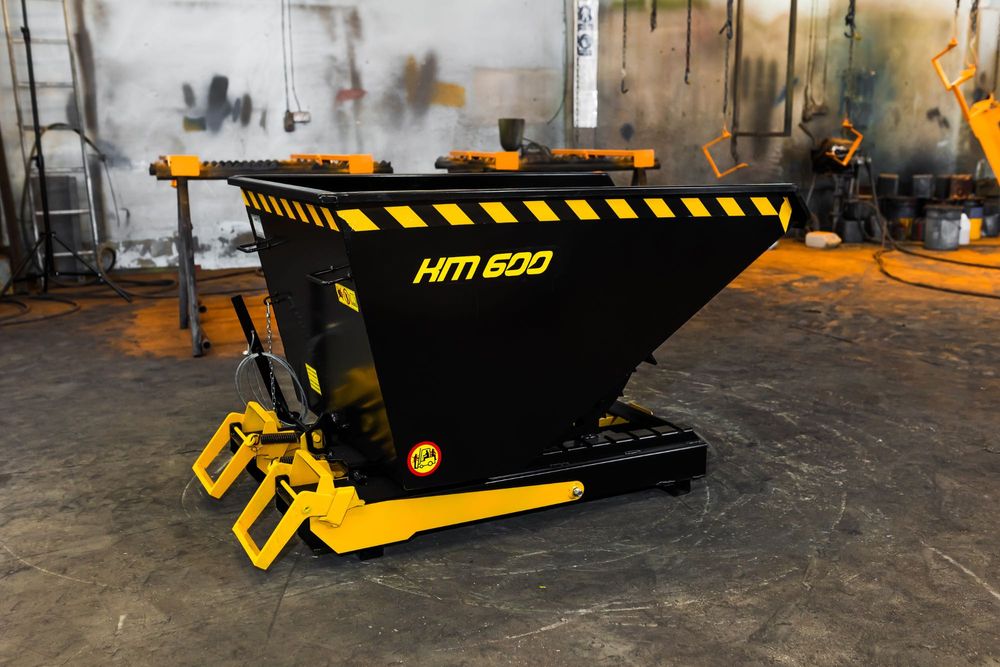 Kontener samowyładowczy 600L /Koleba/do wózka widłowego/pod maszyny