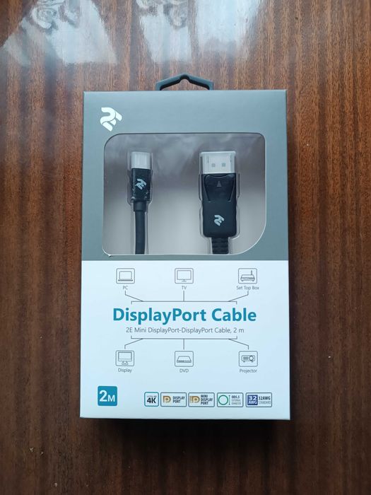 Кабель 2Е DisplayPort-Mini DisplayPort (AM/AM) 2 м Black (2E-W1704)