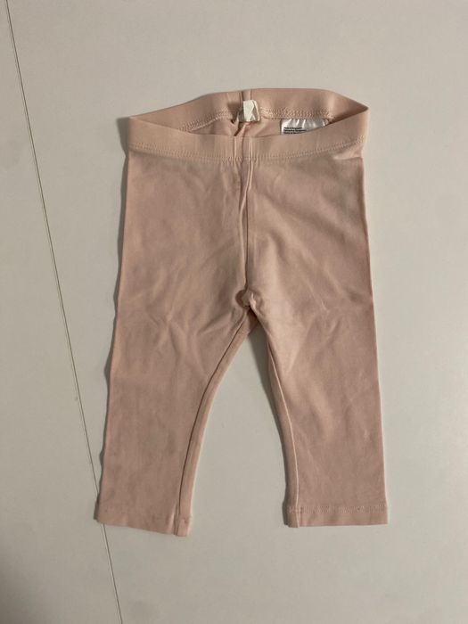 Legginsy H&M 68 pudrowy róż gładkie stan idealny