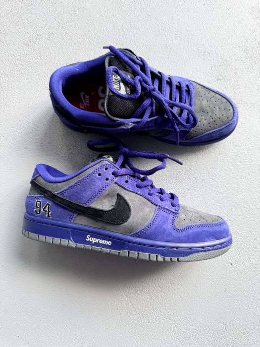 Кросівки Кроссовки Nike SB Dunk x Supreme Purple Фиолетовый Фіолетовий Кросовки Демісезон
