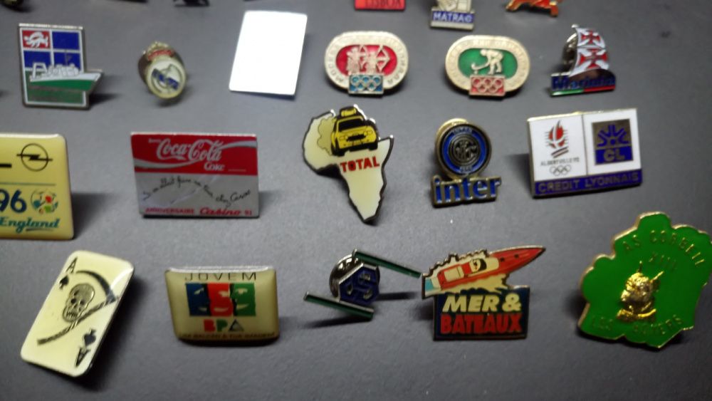 pins diversos bancos asterix barcos coca-cola jogos olimpicos rally