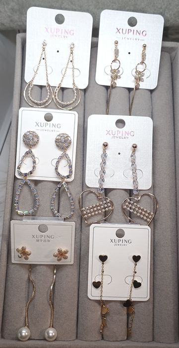 Сережки Xuping медзолото позолота/родій