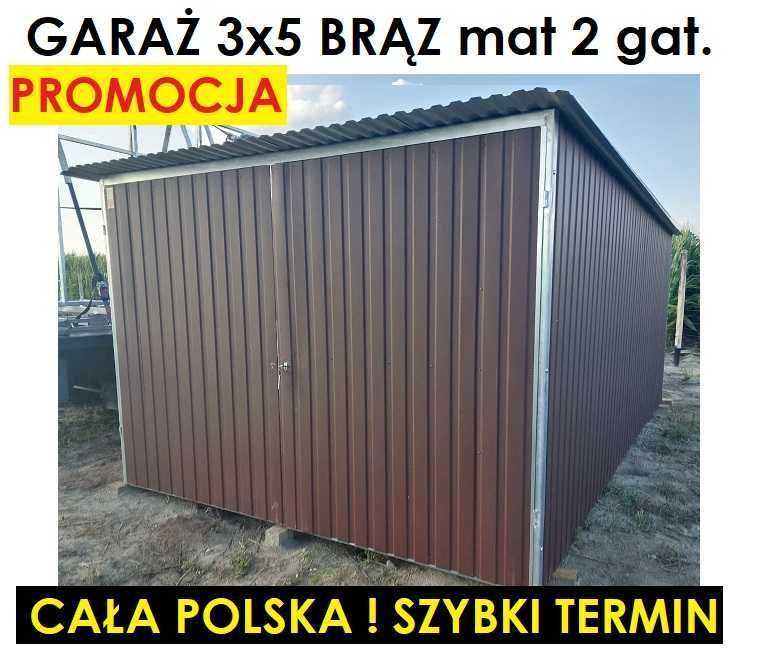 GARAŻ 3x5 BRĄZ mat PROMOCJA ostatnie szt ! CAŁA POLSKA szybki termin !