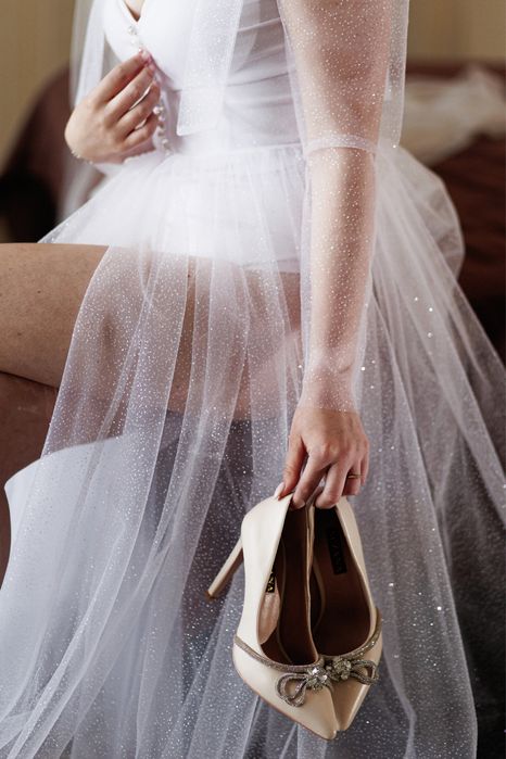 Весільний халат з фатину(євросітки)