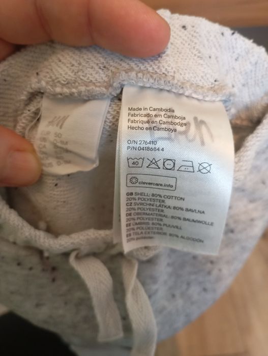 Dresy spodnie dresowe bawełniane elastyczne 50 H&M
