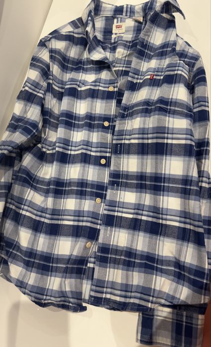 Camisa branca e azul quadrados LEVI’s NOVA Tamanho S NOVA Standard