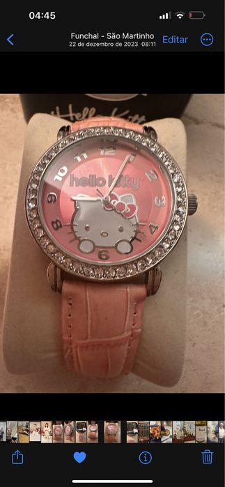 Vnedo relogio Hello Kitty original com cristais Swarovski