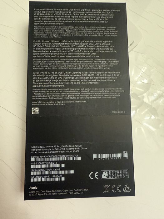 iPhone 12 Pro,Pacyfic Blue,128 GB