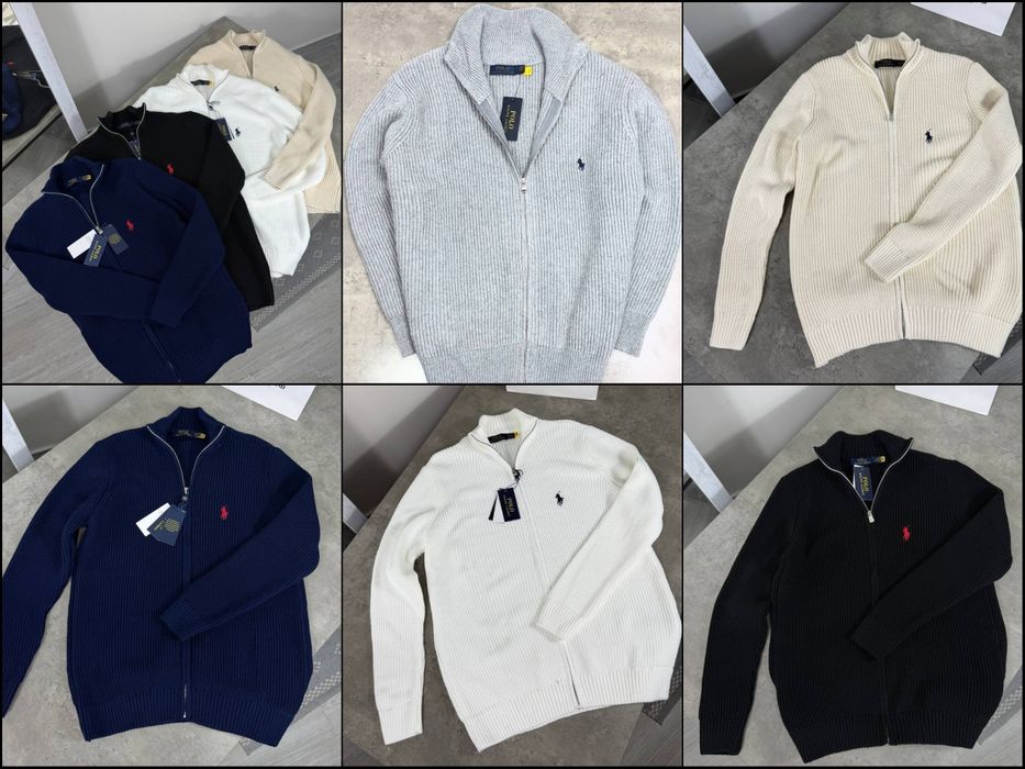 В’язаний зіп кардиган Polo Ralph Lauren/ теплий зіп світшот поло ральф лаурен/ кофта на замке/ кофта на блискавці/ зіпка