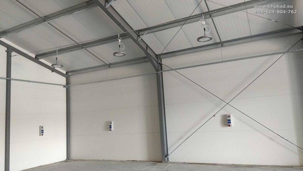Konstrukcje stalowe. 10x20x4,2m. BHP KAD. Producent. Bartoszyce.