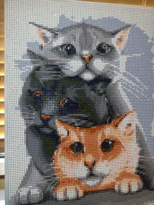 Картина " Милі мордочки" ( алмазна мозаїка)