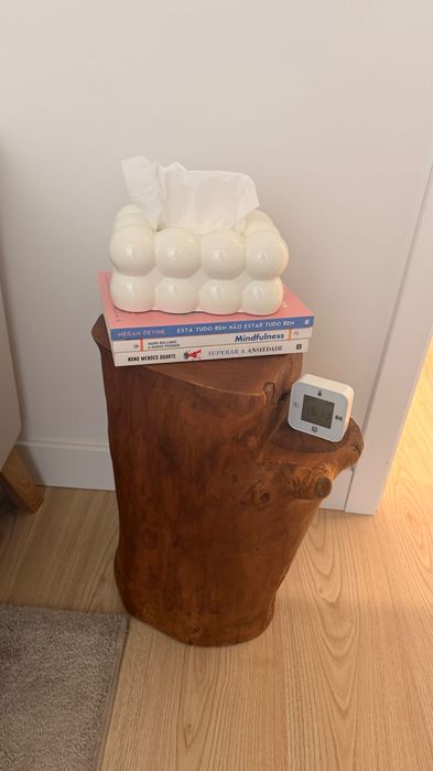 Mesa de apoio tronco de madeira