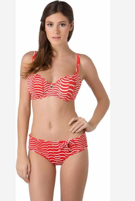Kostium kąpielowy strój dwuczęściowy czerwony bikini Triumph 75d 75 d 36 s