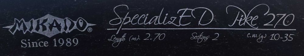 Wędka, spinning, Mikado  SpecializED Pike 270