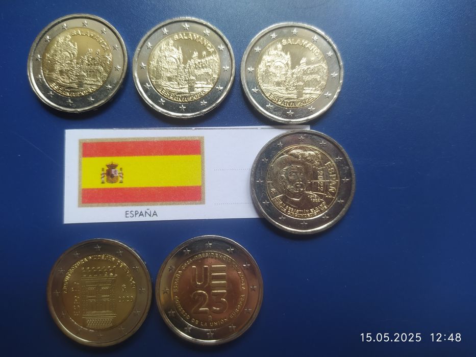Обмен 2 евро на 2 евро.