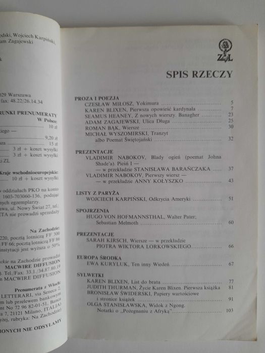 Zeszyty Literackie 53 / 19996