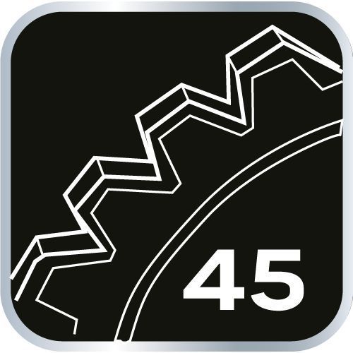 Grzechotka 1/4'', 45 Zębów , Prosta, 155Mm