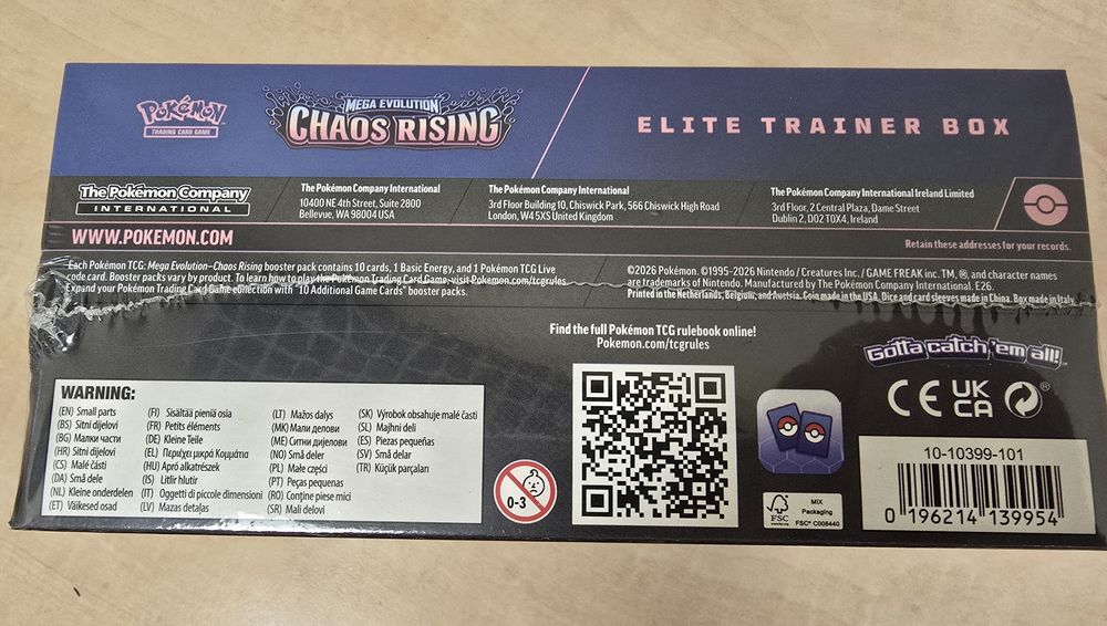 Pokemon TCG Mega Evolution Chaos Rising ETB