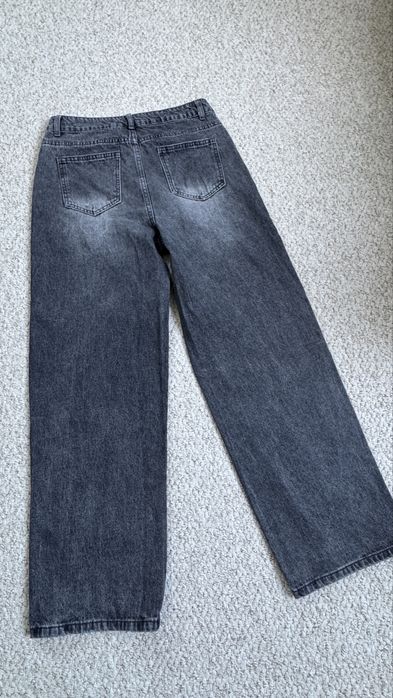 Spodnie czarne jeans szerokie roz M