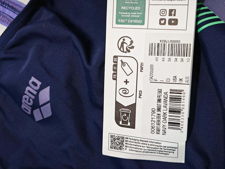 Arena Strój Kąpielowy Jednoczęściowy Wielokolorowy Rozmiar 34