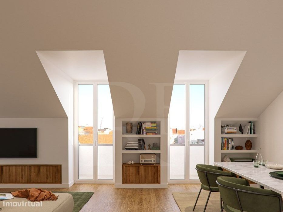 Apartamento T2 com varanda numa das zonas mais desejadas de Lisboa