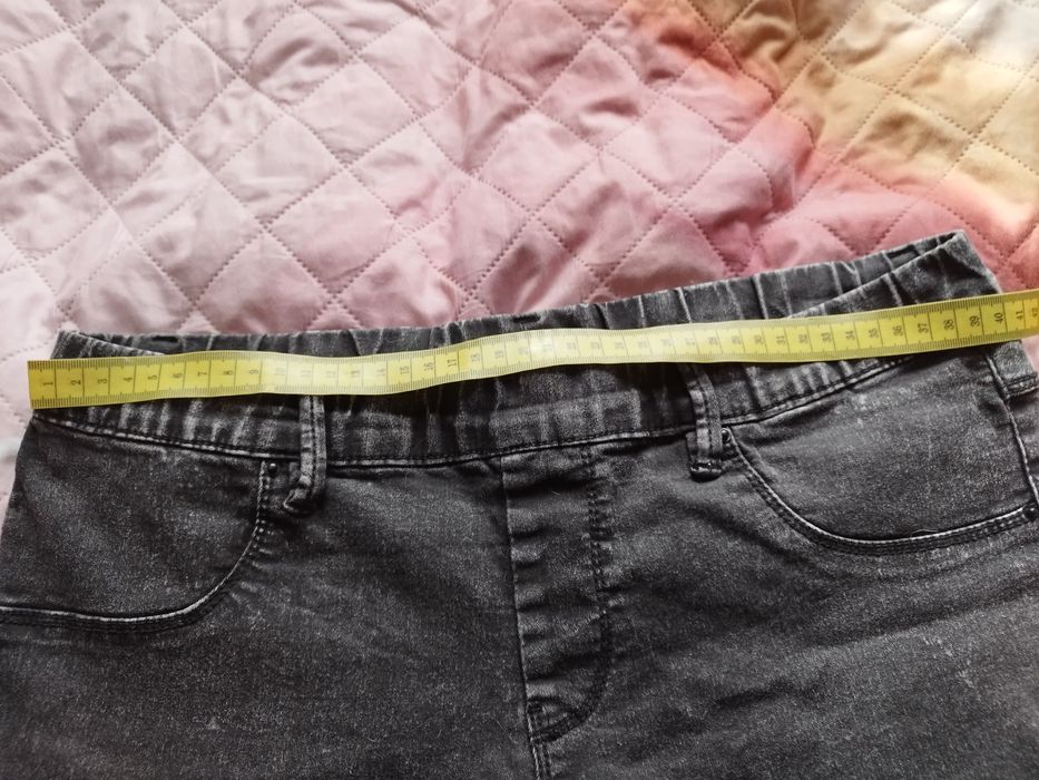 Spodnie czarne rurki jeansowe 42 xl