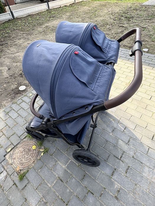 Mast M.Twin X | Blueberry Wózek bliźniaczy spacerowy + gondole + adaptery
