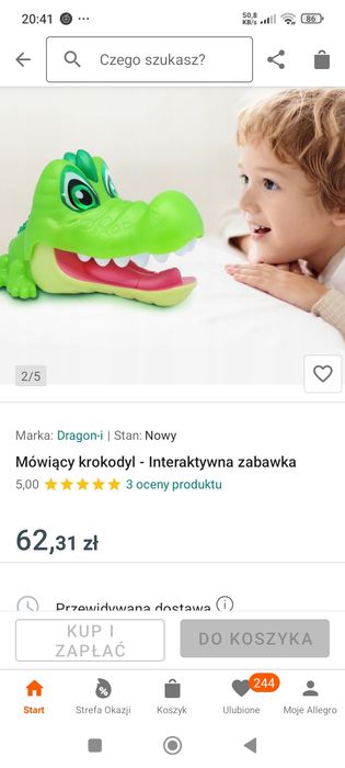 Mówiący krokodyl zabawka interaktywna