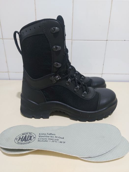 Botas pretas HAIX para GNR, PSP, Vigilantes, Bombeiros, Tamanho 40 novos.