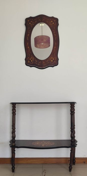 Conjunto de móvel + espelho e móvel de canto (conj. 3)