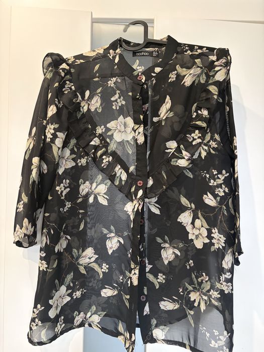 Koszula mgielka w kwiaty