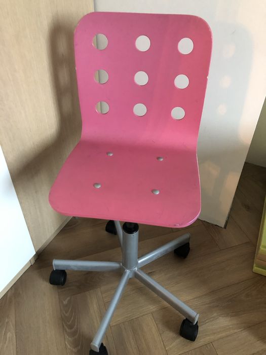 Krzesło obrotowe dla dziecka Ikea RÓŻOWE