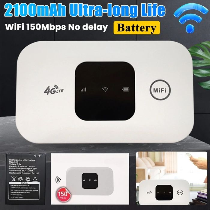 Router WiFi mobilny 4G LTE z gniazdem na kartę SIM 150 MBb/s Hotspot