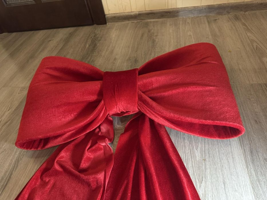 Бант з тканини, бант на ялинку, бант из ткани, бант ручної роботи