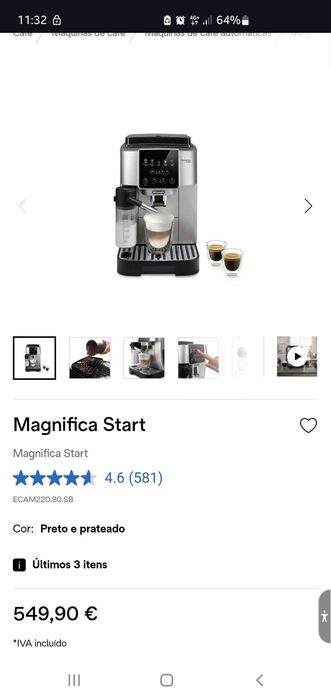 Máquina de café De'Longhi Magnifica Start