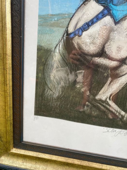 São Jorge com Dragão David Manzur 1994 Assinado e Datado