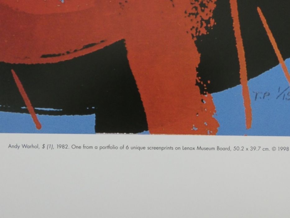 Litografia Andy Warhol $ (Dollar Sign)