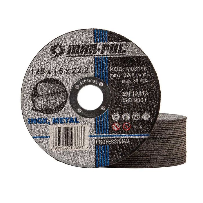 Tarcza Tarcze do Cięcia Metalu Stali 125mm*1,6mm*22,2 / 25szt. MAR-POL