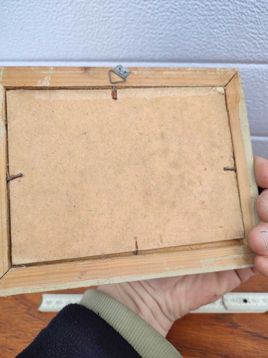 Obraz ręcznie malowany na płycie - Bukiet kwiatów - vintage - D