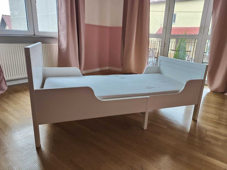 Łóżko Materac IKEA SUNDVIK Lite drewno Regulowana Długość 80x200