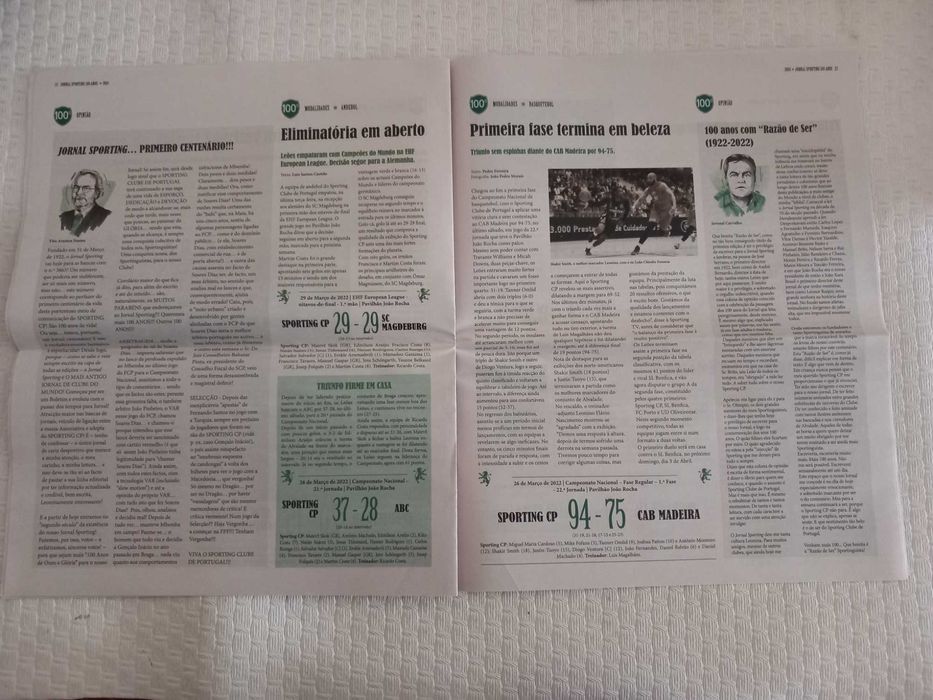 Jornal do Sporting do 100º Aniversário