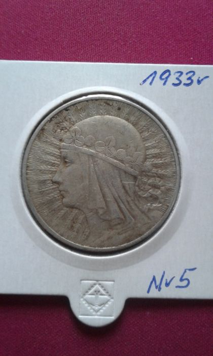 10 zł Głowa kobiety 1933 r.-około mennicza-oryginał-#5